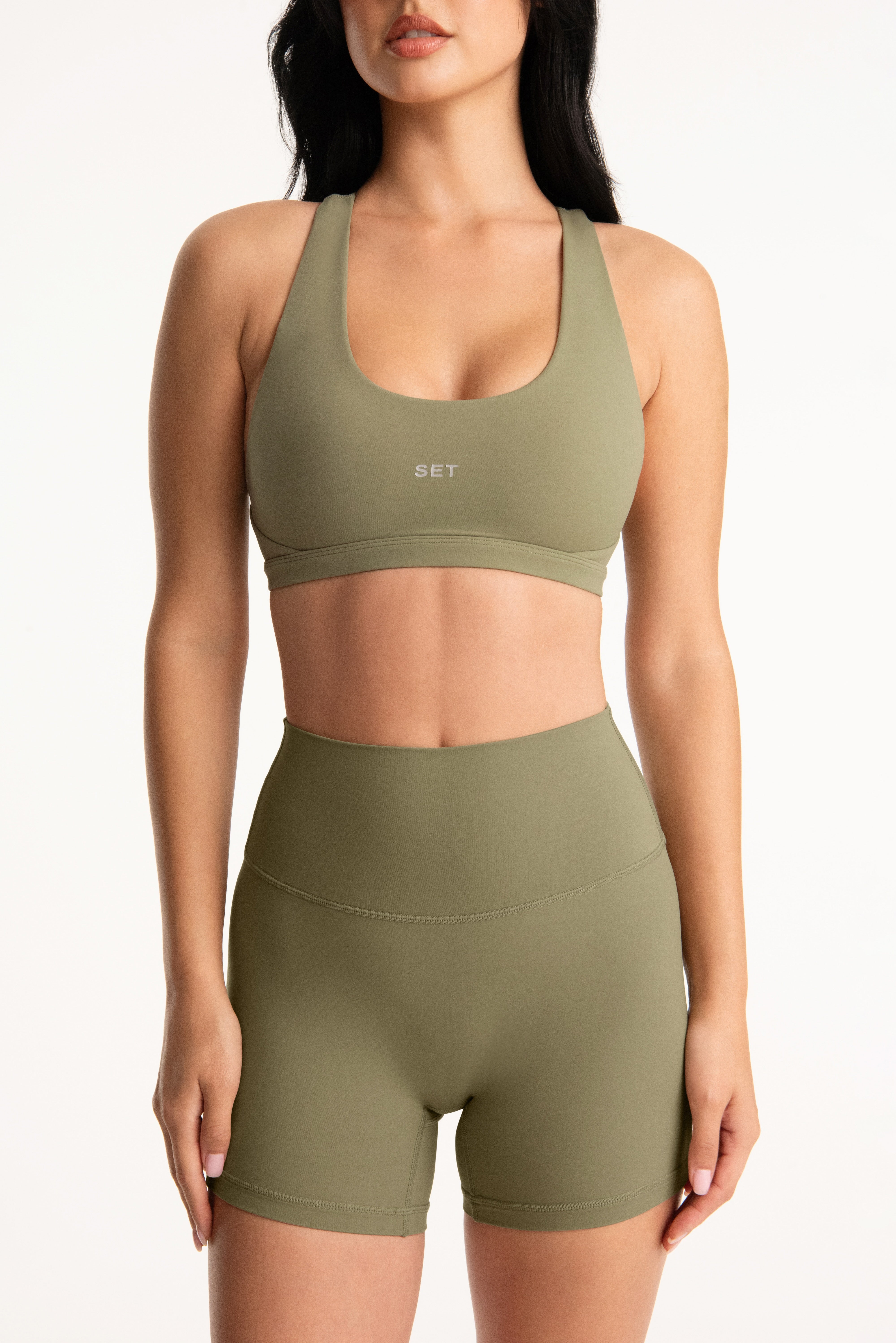 AIRLUXE™ BREATHE PARKE POSE BRA - BEACHGRASS