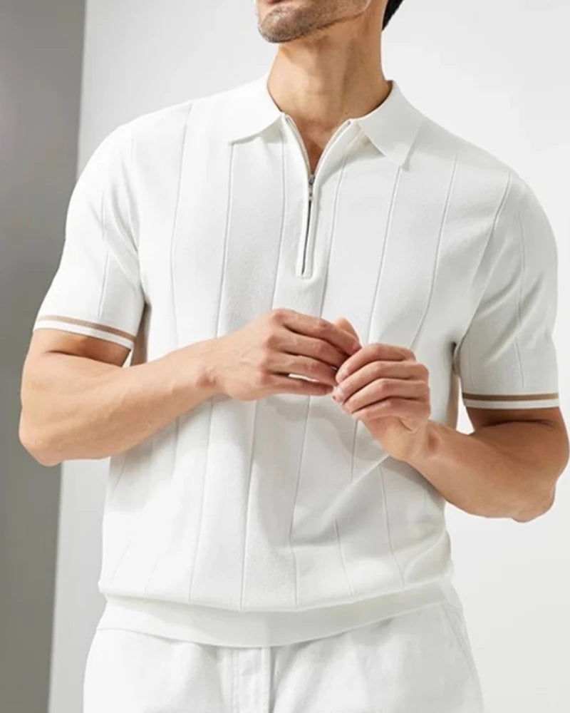 Signature-Polo mit Kontrastdetails