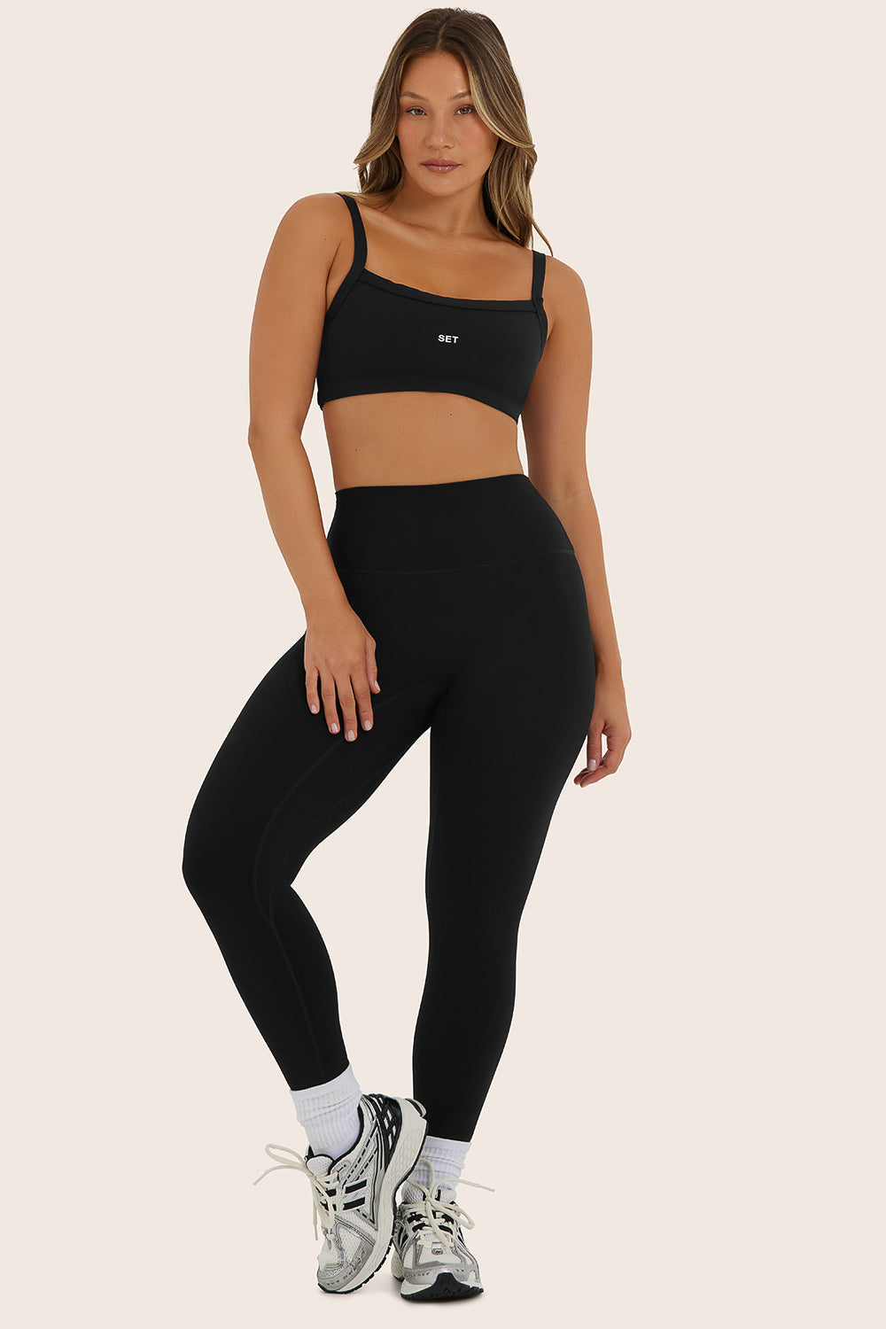 SPORTBODY® SPORTY HIGH-RISE LEGGINGS - ONYX