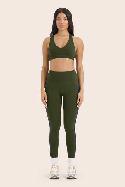 SPORTBODY® SPORTY DUO STRIPE LEGGINGS - OAK