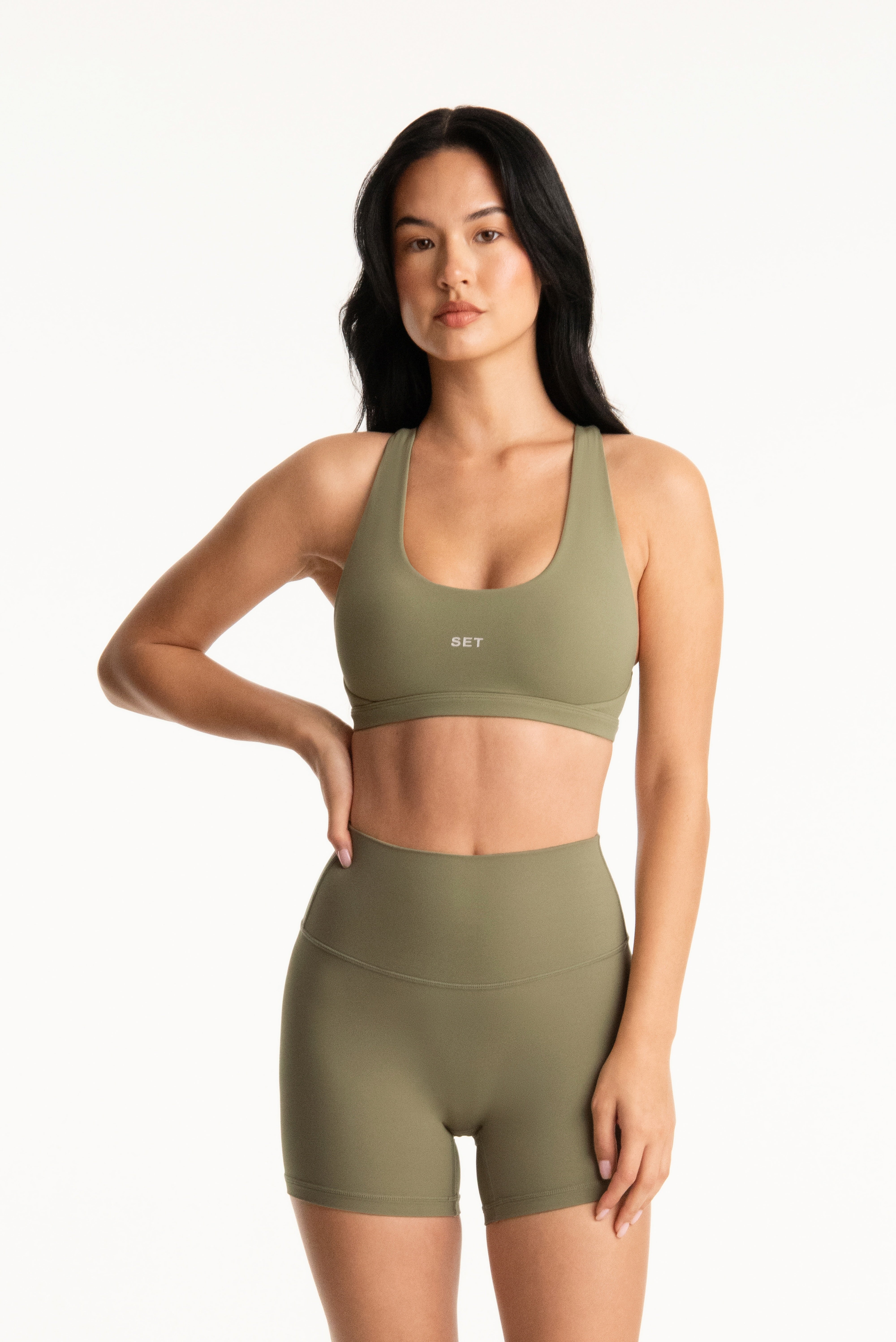 AIRLUXE™ BREATHE PARKE POSE BRA - BEACHGRASS