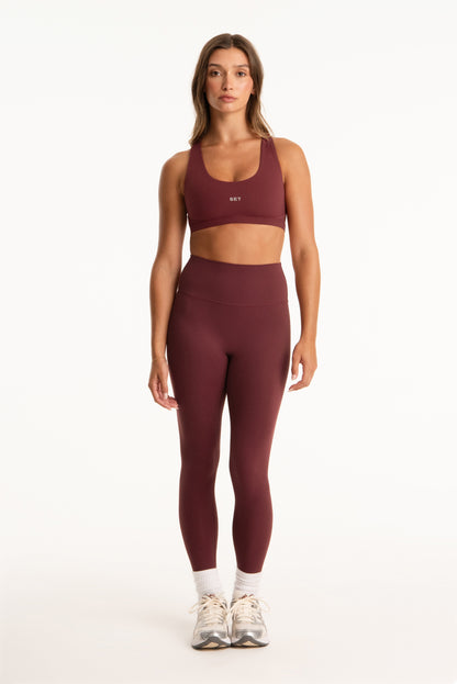 AIRLUXE™ BREATHE PARKE POSE BRA - RHUBARB
