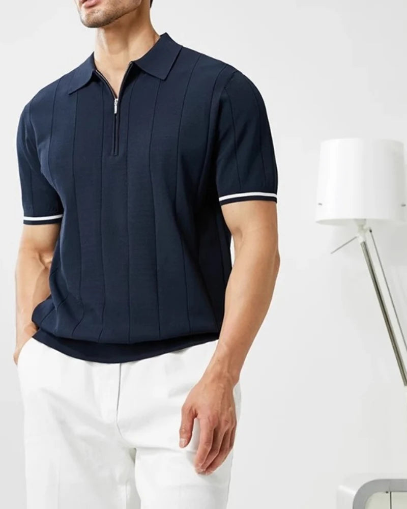 Signature-Polo mit Kontrastdetails