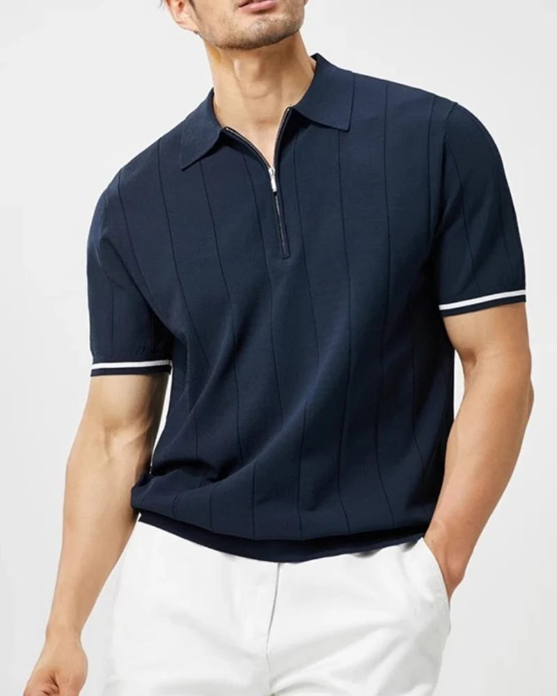 Signature-Polo mit Kontrastdetails
