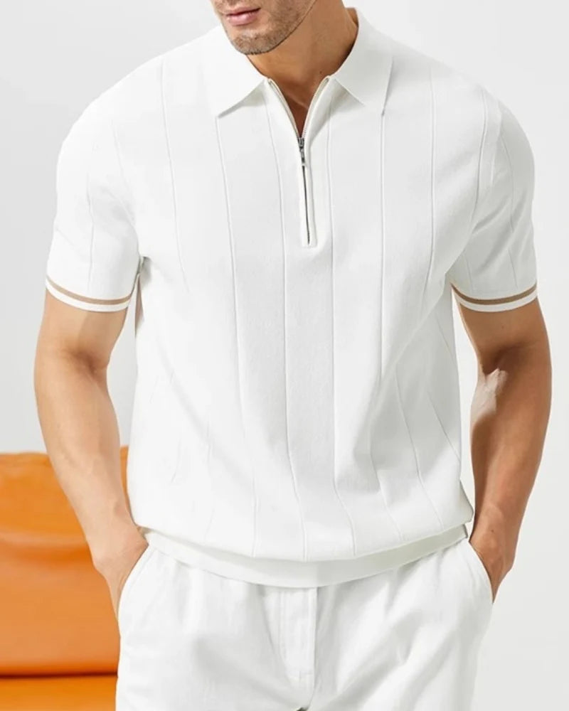 Signature-Polo mit Kontrastdetails