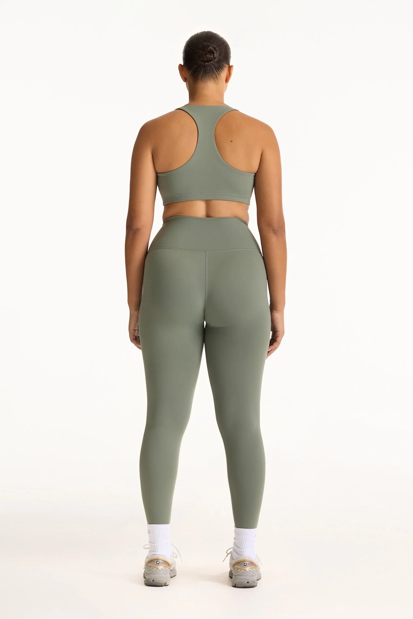 SPORTBODY® SPORTY HIGH-RISE LEGGINGS - KELP