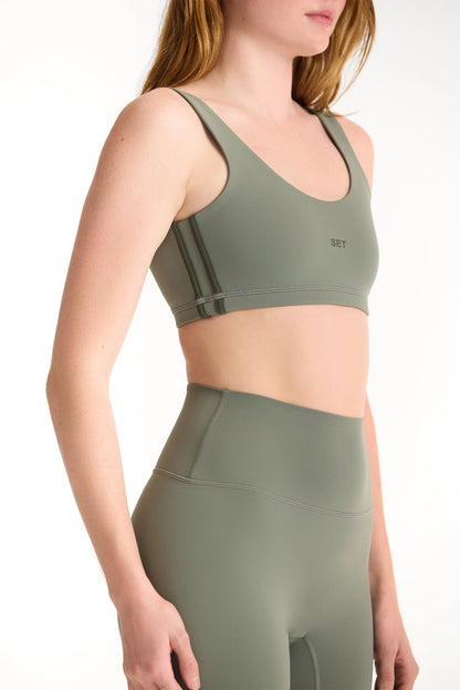 SPORTBODY® SPORTY DUO LIFT BRA - KELP