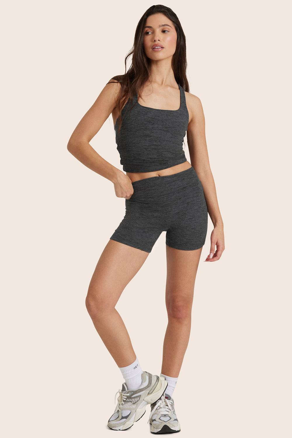 FORMCLOUD® CLOUD SHORTS - PEPPER HEATHER GREY